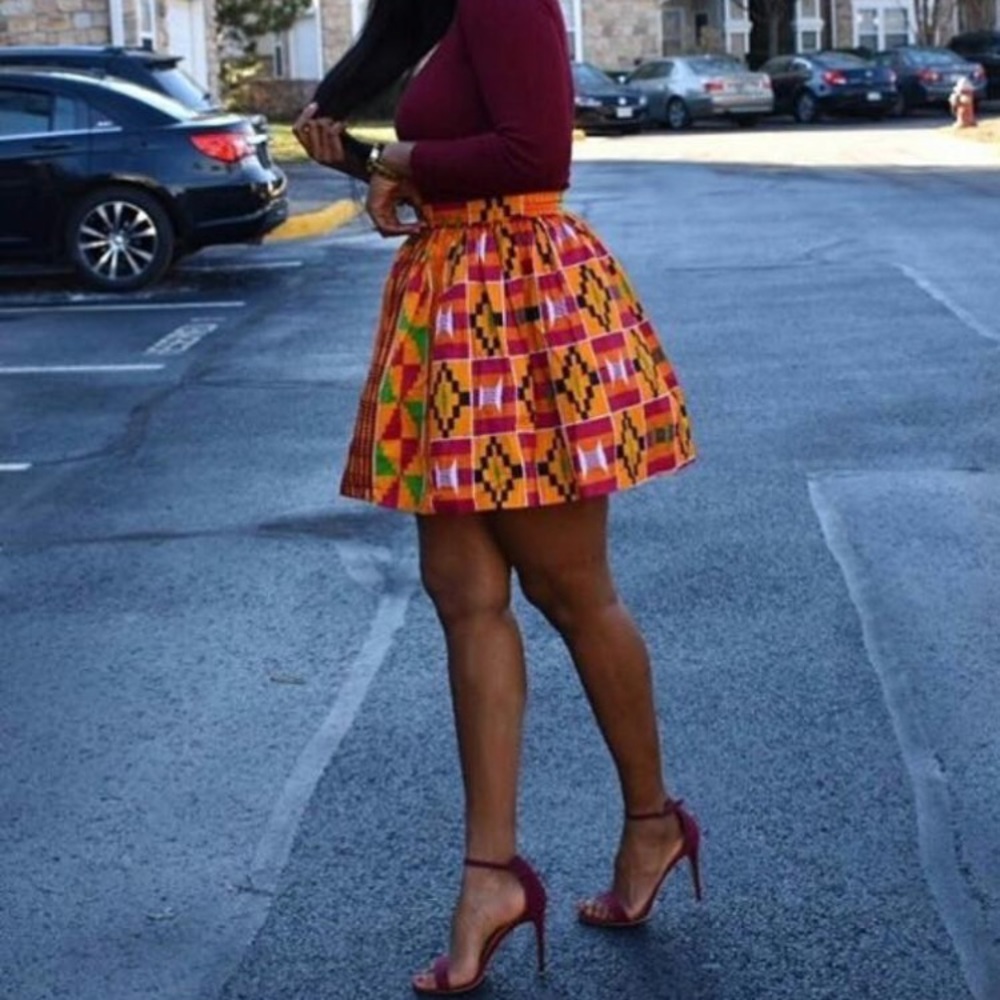 Custom made kente skirt